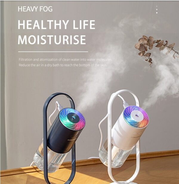 Mini humidifier, LED projection, car & office use - Image 5