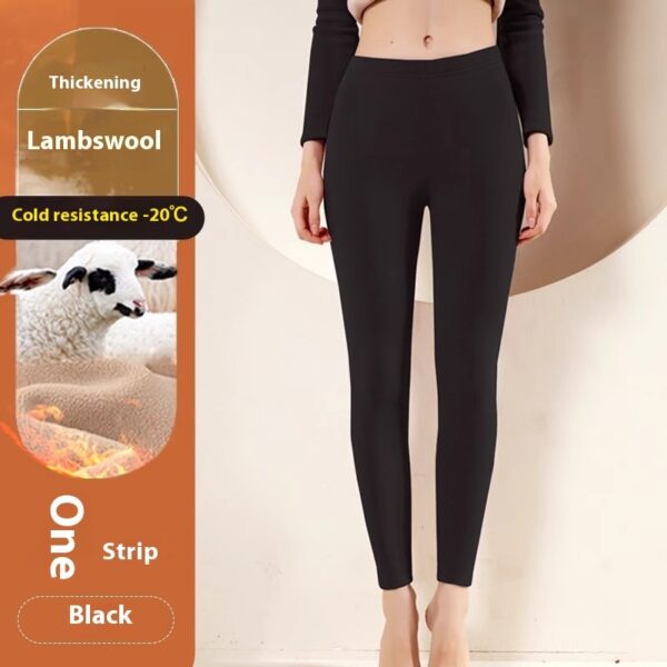 Warm Cashmere Leggings Winter Solid Slim Pants Fashion Trousers For Women Clothing - Image 5