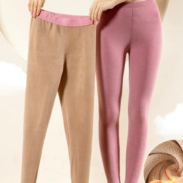 Warm Cashmere Leggings Winter Solid Slim Pants Fashion Trousers For Women Clothing - Image 2