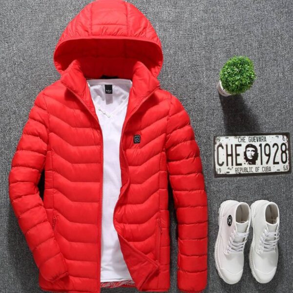 New Heated Jacket Coat USB Electric Jacket Cotton Coat Heater Thermal Clothing Heating Vest Men's Clothes Winter - Image 2