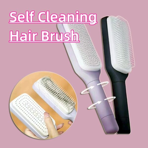 4 In 1 Self Cleaning Hair Brush New Self-Cleaning Anti-Static Massage Comb Scalable Rotate Lifting Self Cleaning Hairbrush