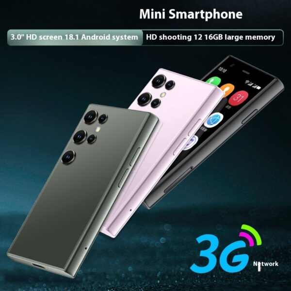 S24 PRO Mini Smart Phone Small Mobile Phone 30 Screen 2G 16G Android 3G Network WIFI - Image 3