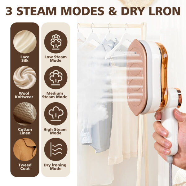 LCD LED Handheld Garment Steamer Steam Ironing Iron - Image 4