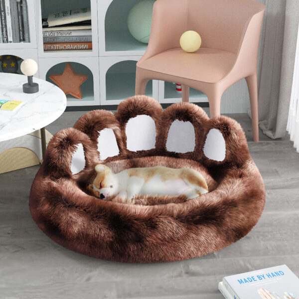 Cute Dog Bear Paw Shape Dog Bed, Dog Beds & Furniture For Small And Medium Dogs, Cozy Plush Cute Cat Beds For Indoor Cats - Image 6