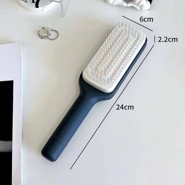 4 In 1 Self Cleaning Hair Brush New Self-Cleaning Anti-Static Massage Comb Scalable Rotate Lifting Self Cleaning Hairbrush - Image 5