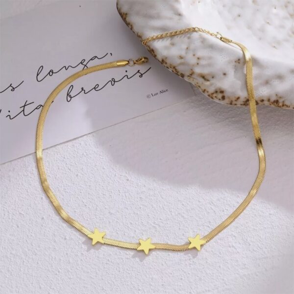 Ins Star Necklace Fashion Gold Stainless Steel Chain Necklace - Image 2