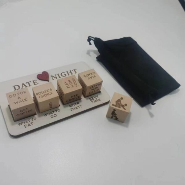 Wooden Date Night Dice Wooden Date Night Ideas Game Dice Romantic Couple Date Night Game Action Decision Dice Games For Couple - Image 7