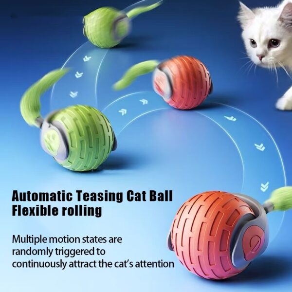 New Interactive Cat Toys Ball Auto Electric Rolling Ball Toys For Cat Kitty Pets Smart Automatic Teaser USB Rechargeable Cat Toy Pet Products - Image 9