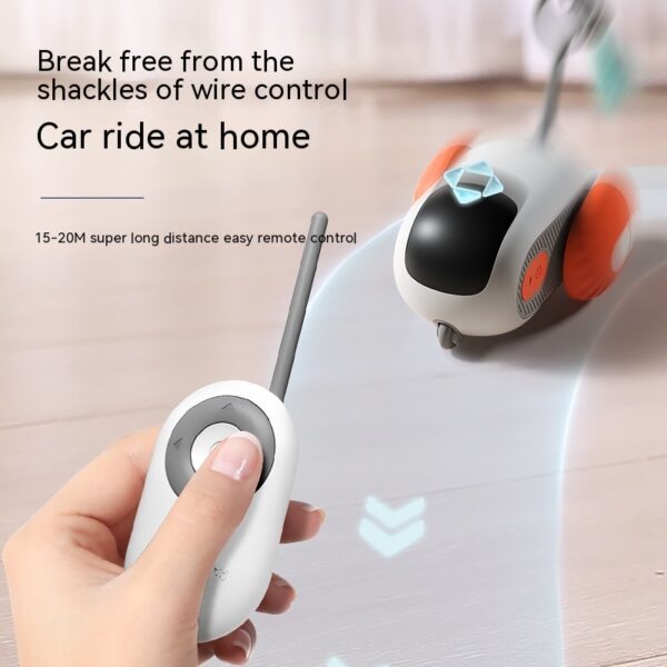 Remote Control Interactive Cat Car Toy USB Charging Chasing Automatic Self-moving Remote Smart Control Car Interactive Cat Toy Pet Products - Image 3