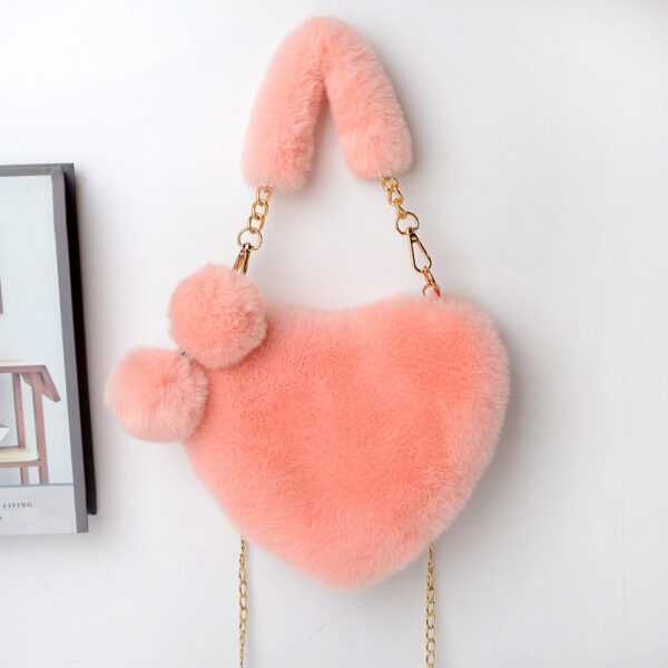 Love Bags Soft Plush Handbags Women Valentine's Day Party Bag - Image 4