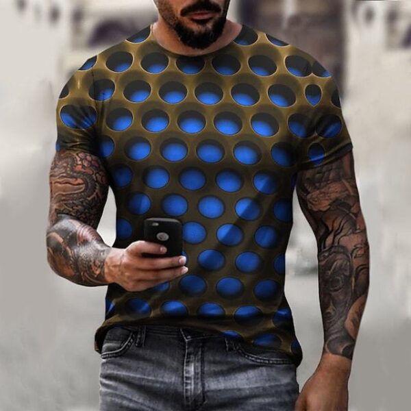 Billiards 3D Digital Printing Casual Men's Short Sleeve - Image 3