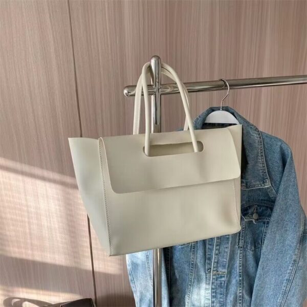 Fashion Women Shoulder Bags Large Capacity Handbags Simple Retro Tote Bags Solid Color Famous Brand High Quality Bags - Image 4