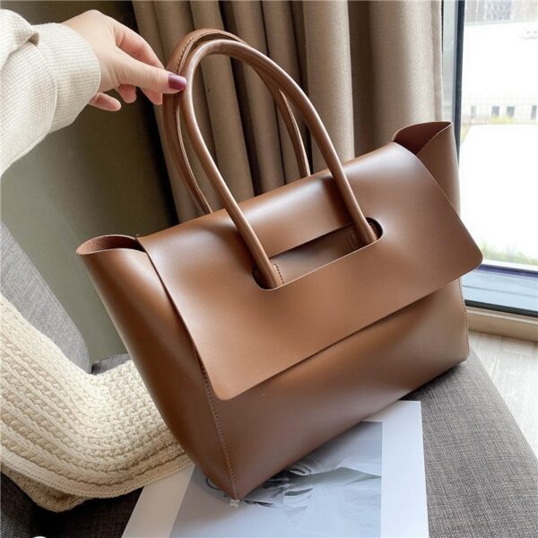 Fashion Women Shoulder Bags Large Capacity Handbags Simple Retro Tote Bags Solid Color Famous Brand High Quality Bags - Image 3