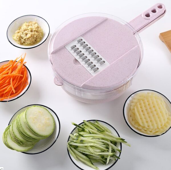 8 In 1 Mandoline Slicer Vegetable Slicer Potato Peeler Carrot Onion Grater With Strainer Vegetable Cutter Kitchen Accessories - Image 2