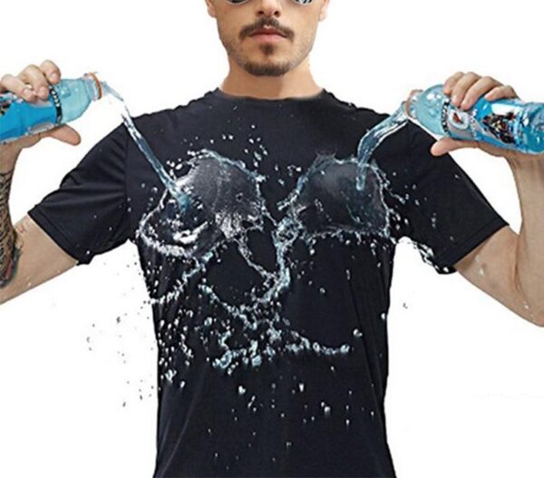 Quick-drying Waterproof Anti-fouling T-shirt Couple Half Sleeve Bottoming Shirt - Image 6