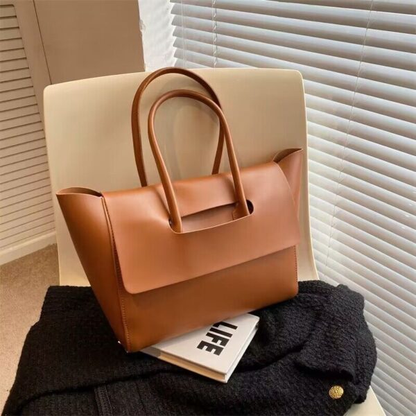 Fashion Women Shoulder Bags Large Capacity Handbags Simple Retro Tote Bags Solid Color Famous Brand High Quality Bags - Image 9