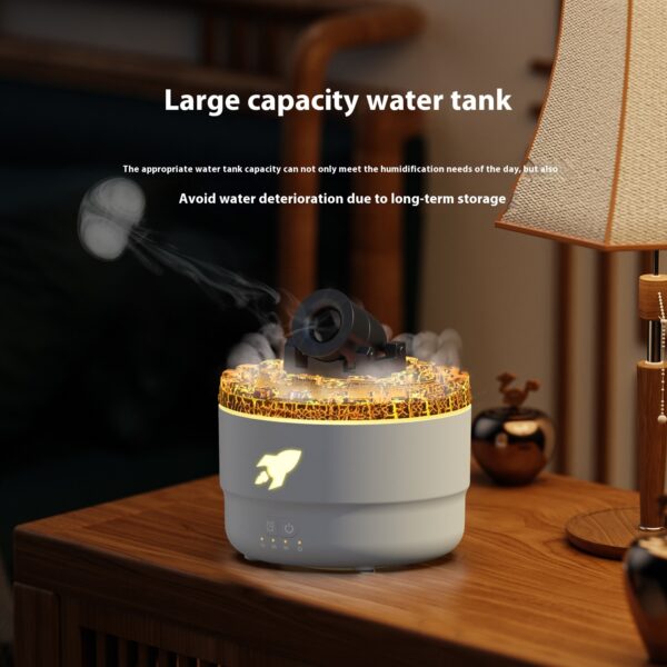 Battery Aroma Diffuser Convenient Home Bedroom Colorful Flame Ambience Light Large Spray Humidifier - Image 3