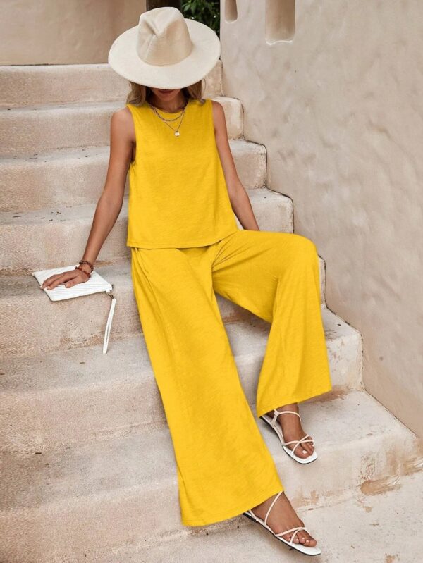 Women's loose pants set, casual elegant, spring summe - Image 3