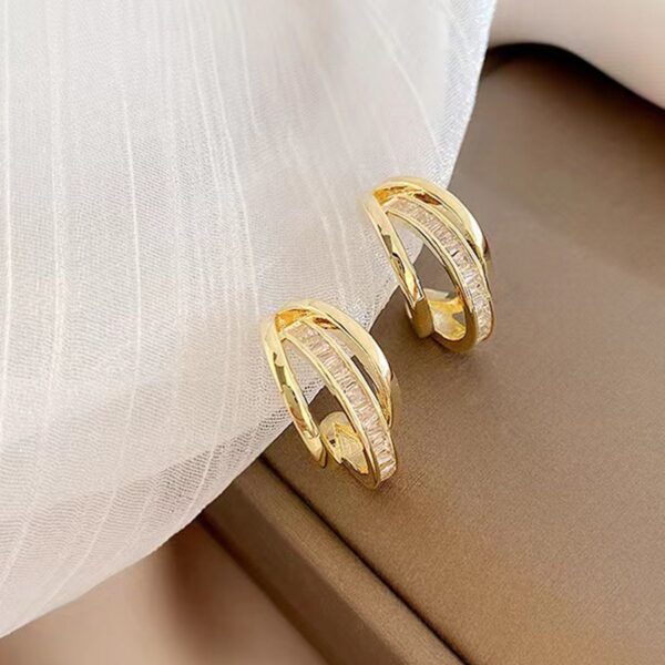 New Trendy Women's High-grade Earrings 925 Silver Zircon Earrings Ear Accessories For Her - Image 6