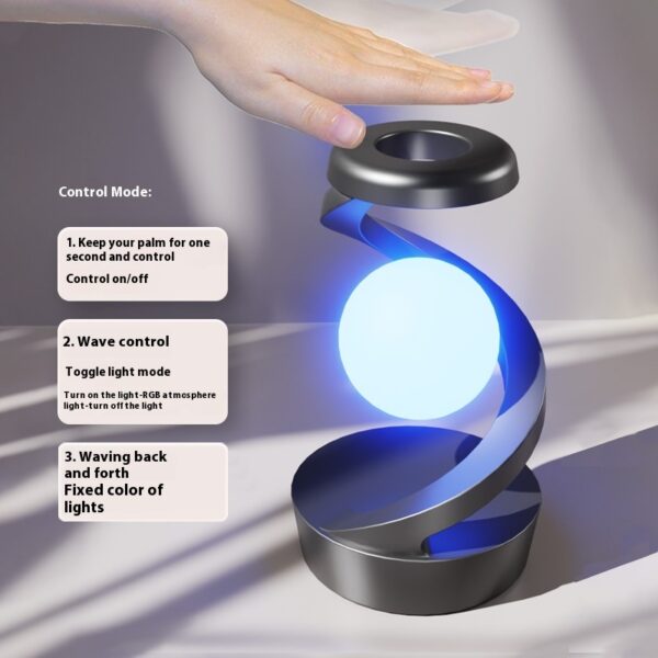 Rotating Moon Lamp, Wireless Phone Charger, Touch Sensor