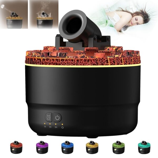 Battery Aroma Diffuser Convenient Home Bedroom Colorful Flame Ambience Light Large Spray Humidifier - Image 6