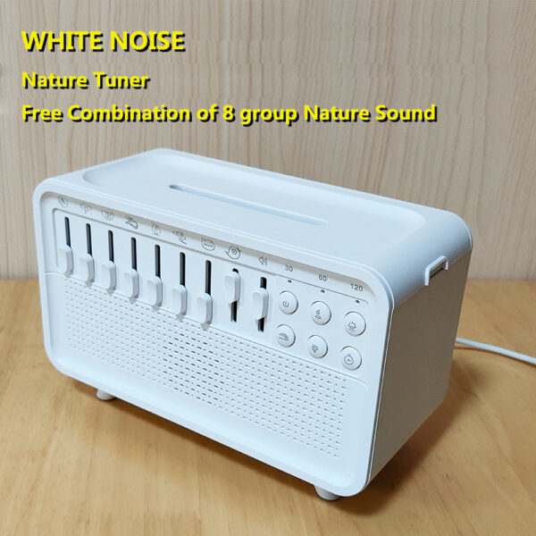 3-in-1 Bluetooth Speaker, White Noise, Night Light & Humidifier – 8 Nature Sounds
