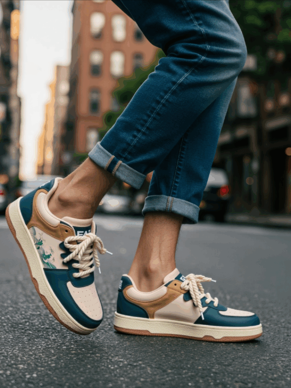 Men's casual sneakers, breathable with thick sole