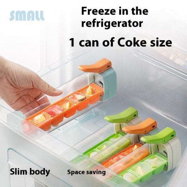 Ice cube mold with tray, food-grade, stackable storage - Image 7