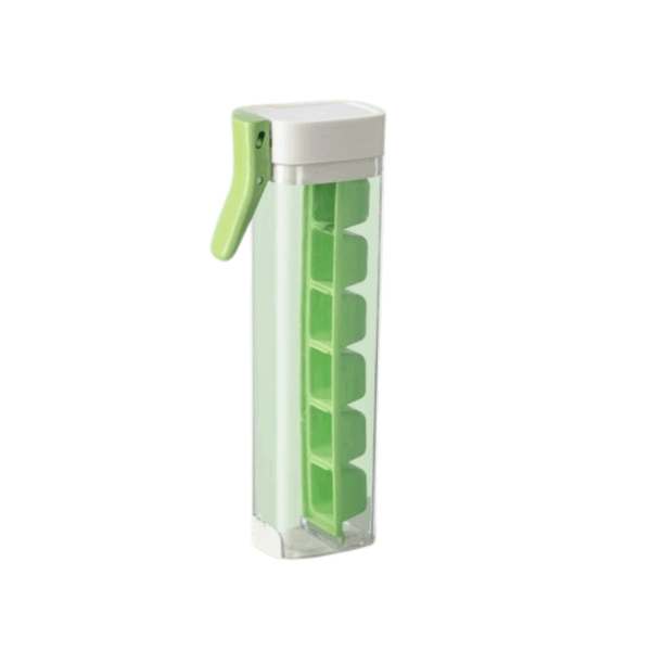 Ice cube mold with tray, food-grade, stackable storage