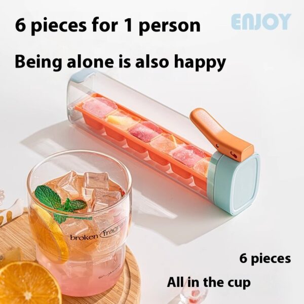 Ice cube mold with tray, food-grade, stackable storage - Image 5