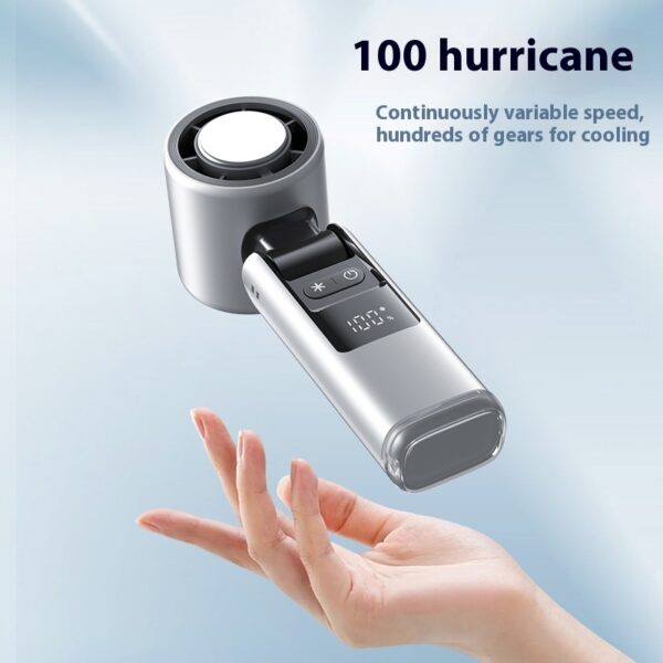 Mini desk fan, battery-powered, compact - Image 3